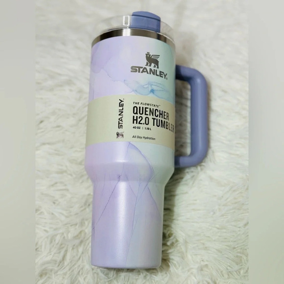 Stanley Tumbler 40oz Stainless Steel H2.0 FlowState Quencher Watercolor Dusk - Picture 4 of 12